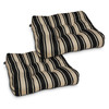 Classic Accessories Square Patio Seat Cushions, Black Sedona Stripe, PK 2 62-194-010402-2PK